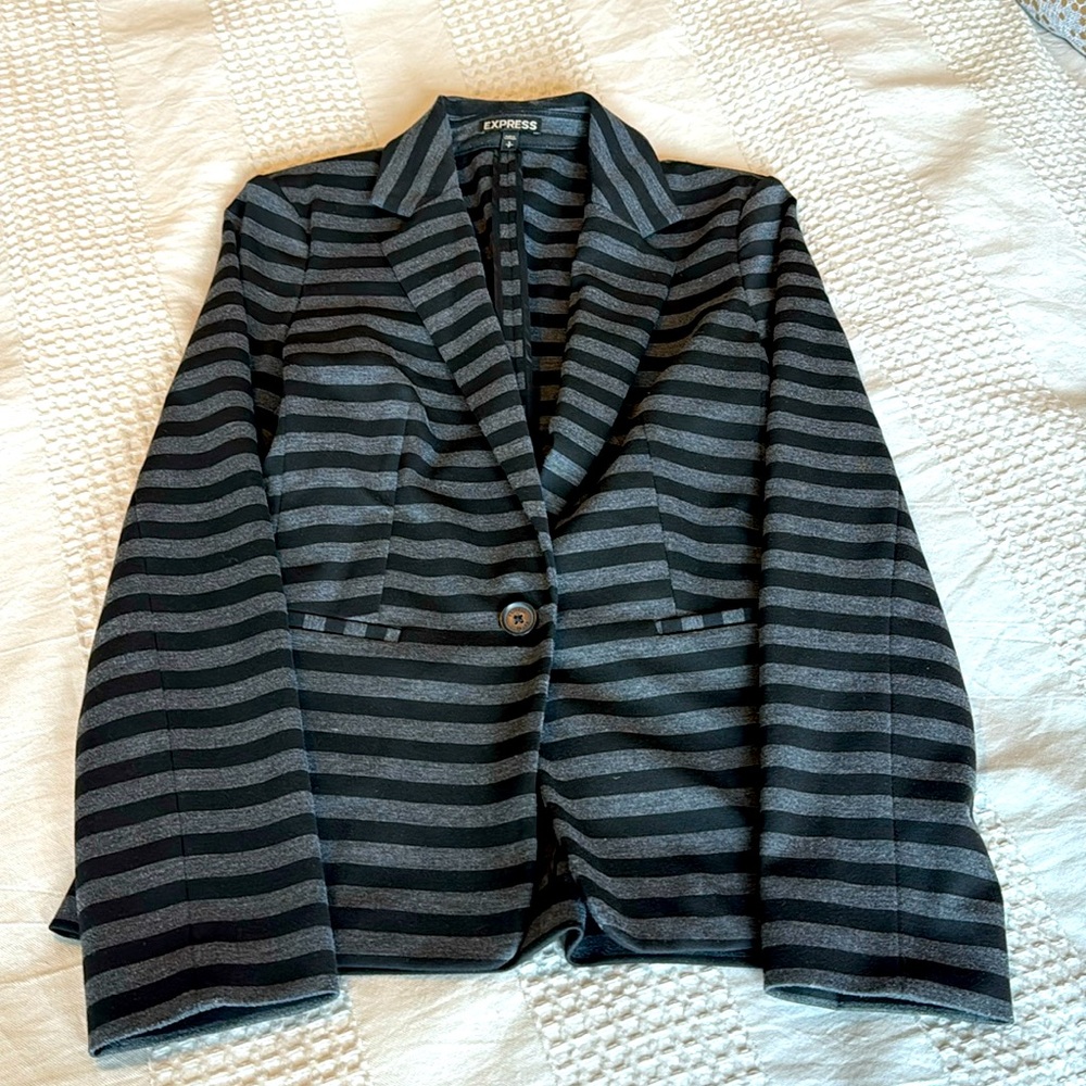 Express striped ponte knit blazer S